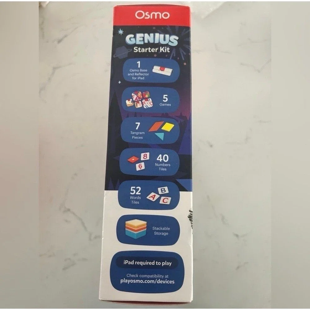 Osmo Genius Starter Kit for iPad & iPhone – 5 Educational Games – Brand New